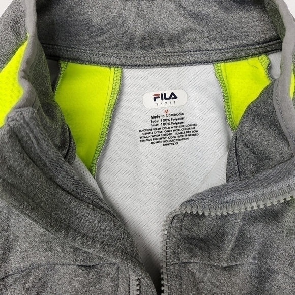 Fila Performance Neon Grey Structured Jacket M - Picture 3 of 12